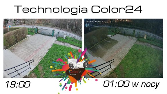 Kamery z technologią Color24 - Colorvu
