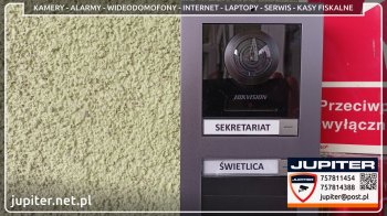 Wideodomofon z dwoma monitorami w Szkole Podstawowej