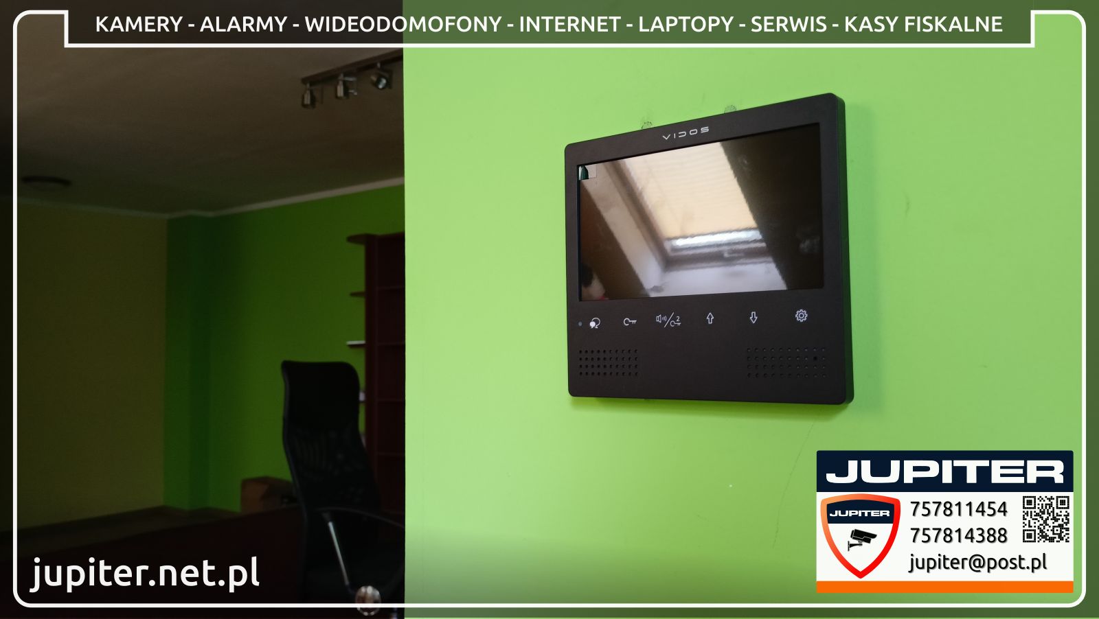 Monitor systemu videodomofonowego Vidos - System 2-żyłowy