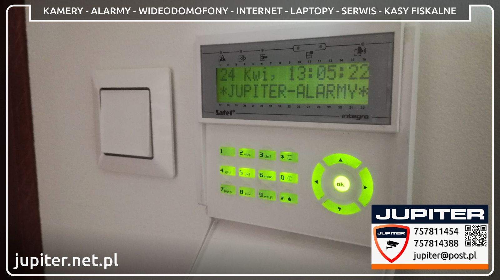 Wielostrefowy system alarmowy Satel Integra i monitoring