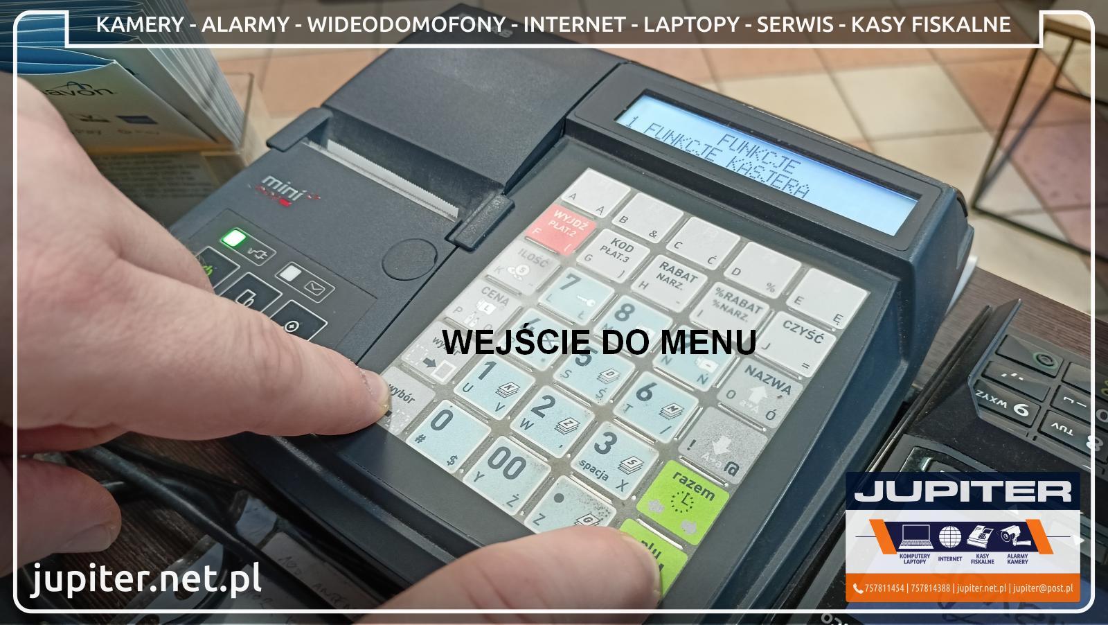 Wejście do MENU w kasie fiskalnej ELZAB mini LT Online Elzab mini LT Online - jak wejść do MENU
