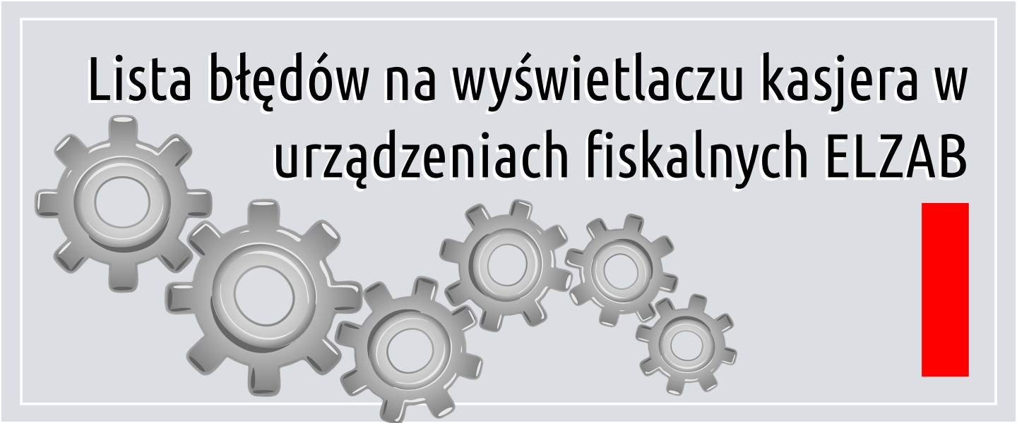 Lista błędów na wyświetlaczu kasjera w kasie fiskalnej Elzab